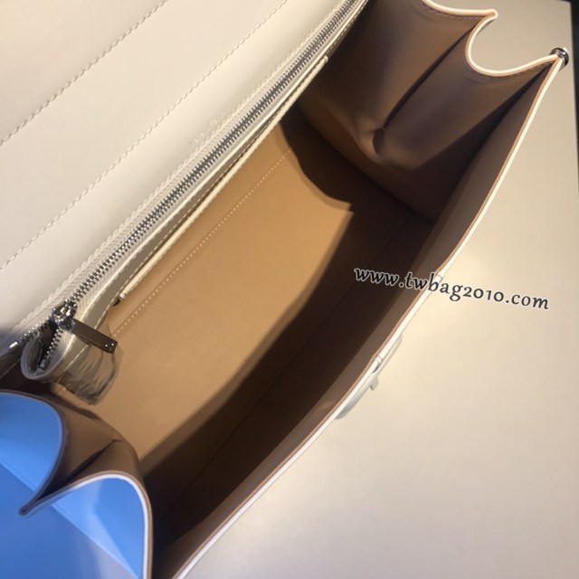 Delvaux專櫃經典款brillant手提包 德爾沃白色box皮超大號女包 bxs1069